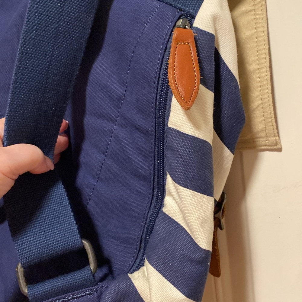 The Same Direction Nautical Blue Striped Backpack - Picture 5 of 11